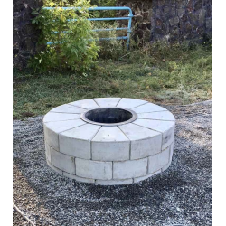 Мангал бетонний круглий з вставним металевим чаном Мангал бетонний круглий з вставним металевим чаном