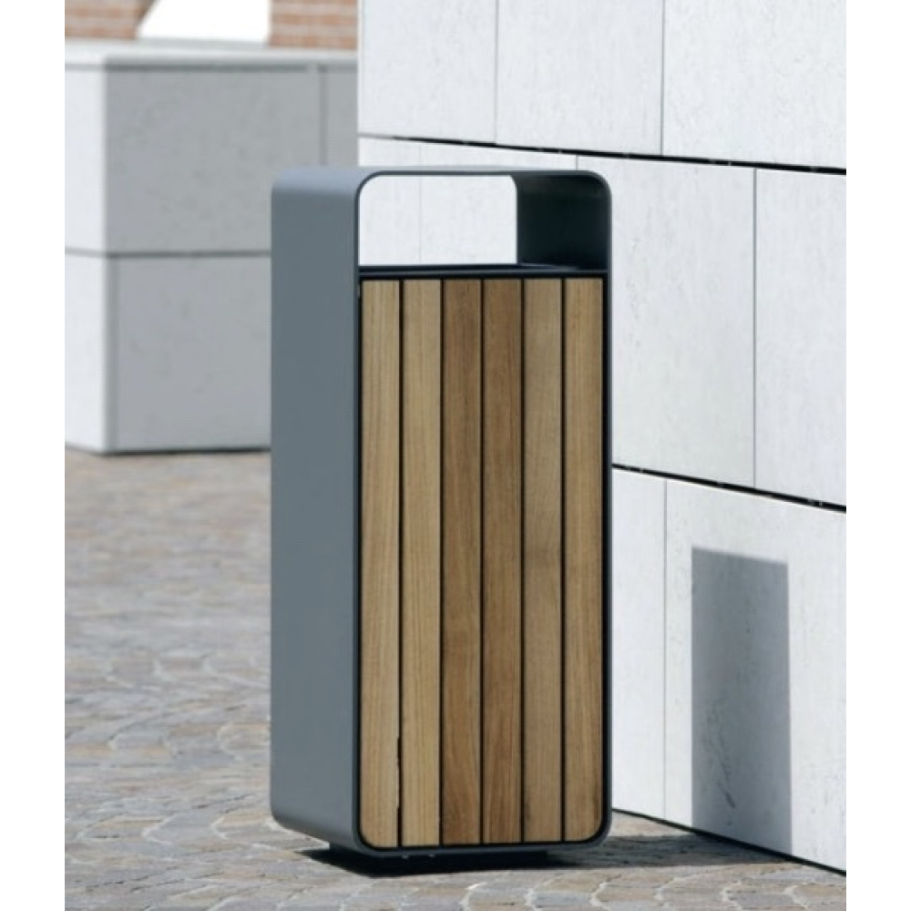 Урна металева з дерев’яними брусами «GL»