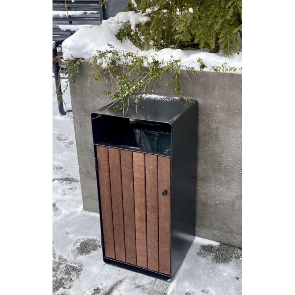 Урна металева з дерев’яними брусами «GL»